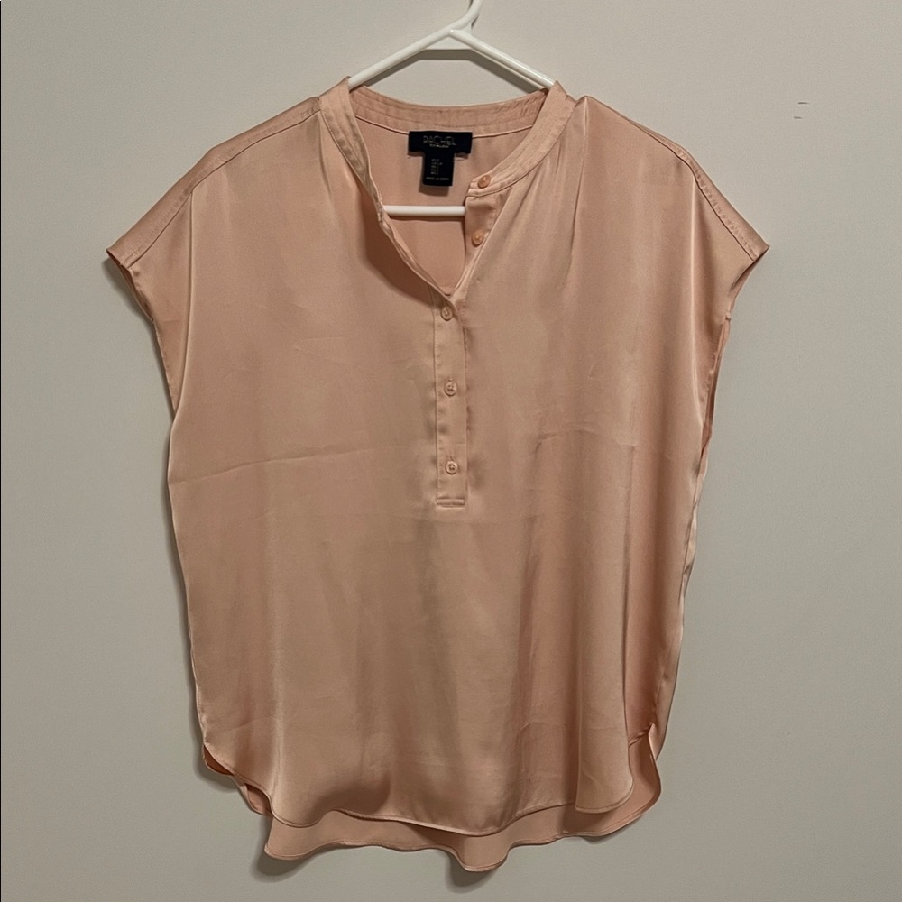 Rachel Roy Light Peach Silk Blouse
